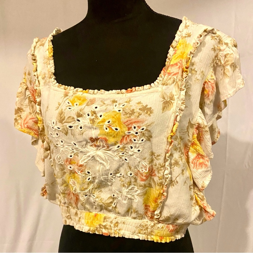 American Eagle Cropped Floral Top